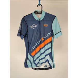 (V) Podium Wear Women cycling jersey sport sz L USA made Ladies Auxiliary